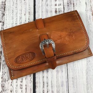 Unique Leather Hand Made Wallet Sized Clutch.